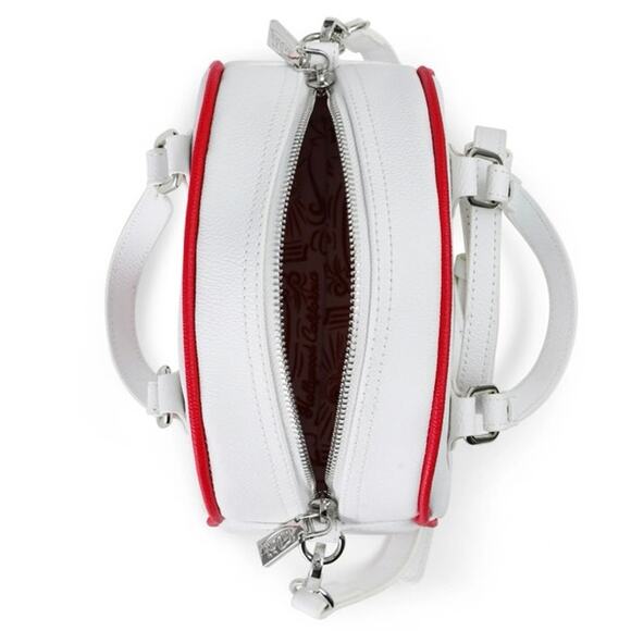 Von Dutch Crossbody Bowling Bag Flying Eye White Red Two Tone Y2K New With Tags - Picture 7 of 14